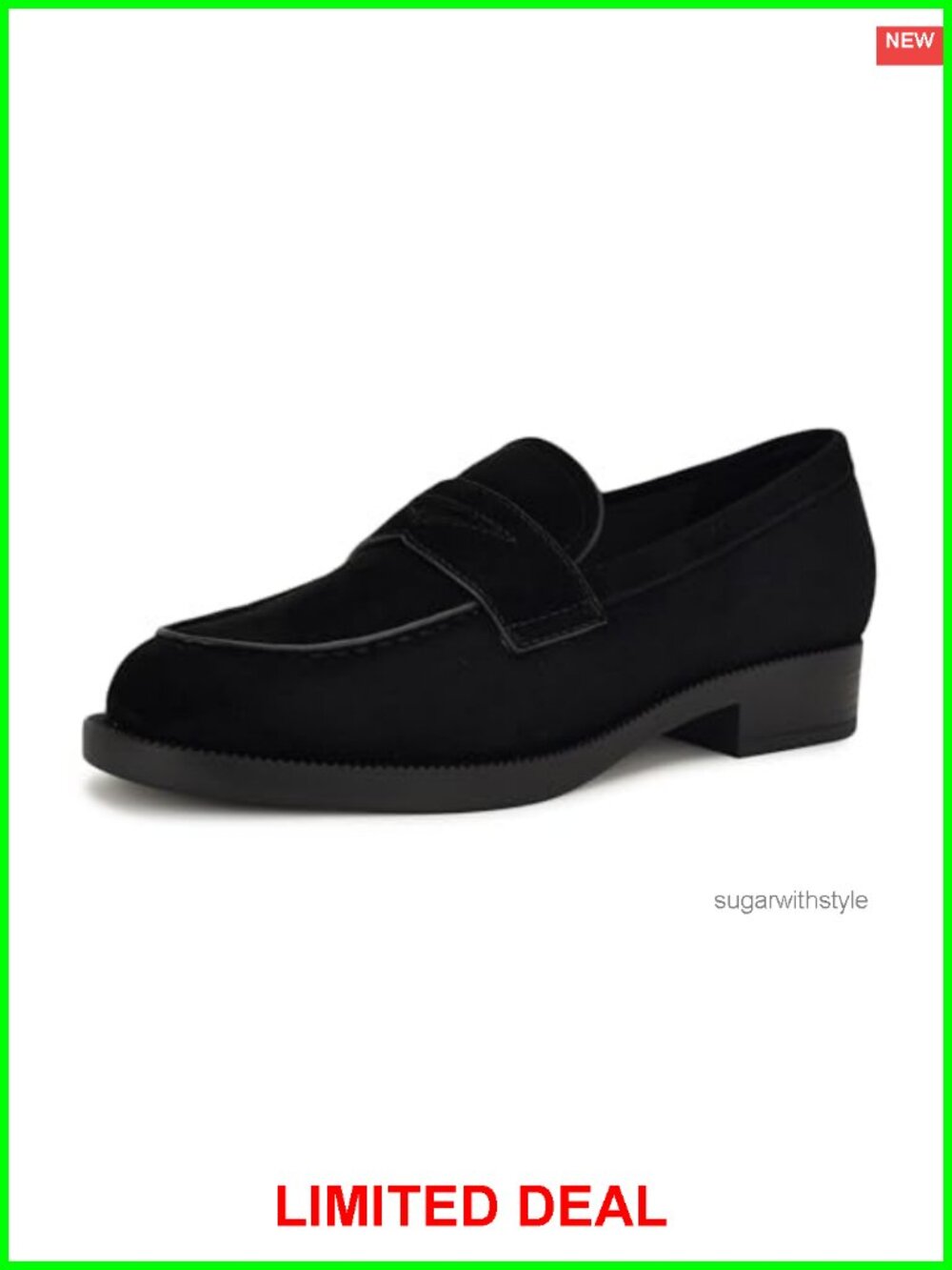 Nine West Berg Almond Toe Leather Slip-On Loafer